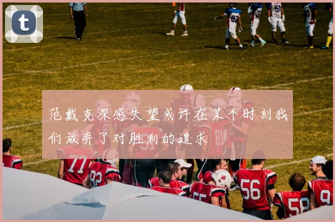 范戴克深感失望或许在某个时刻我们放弃了对胜利的追求